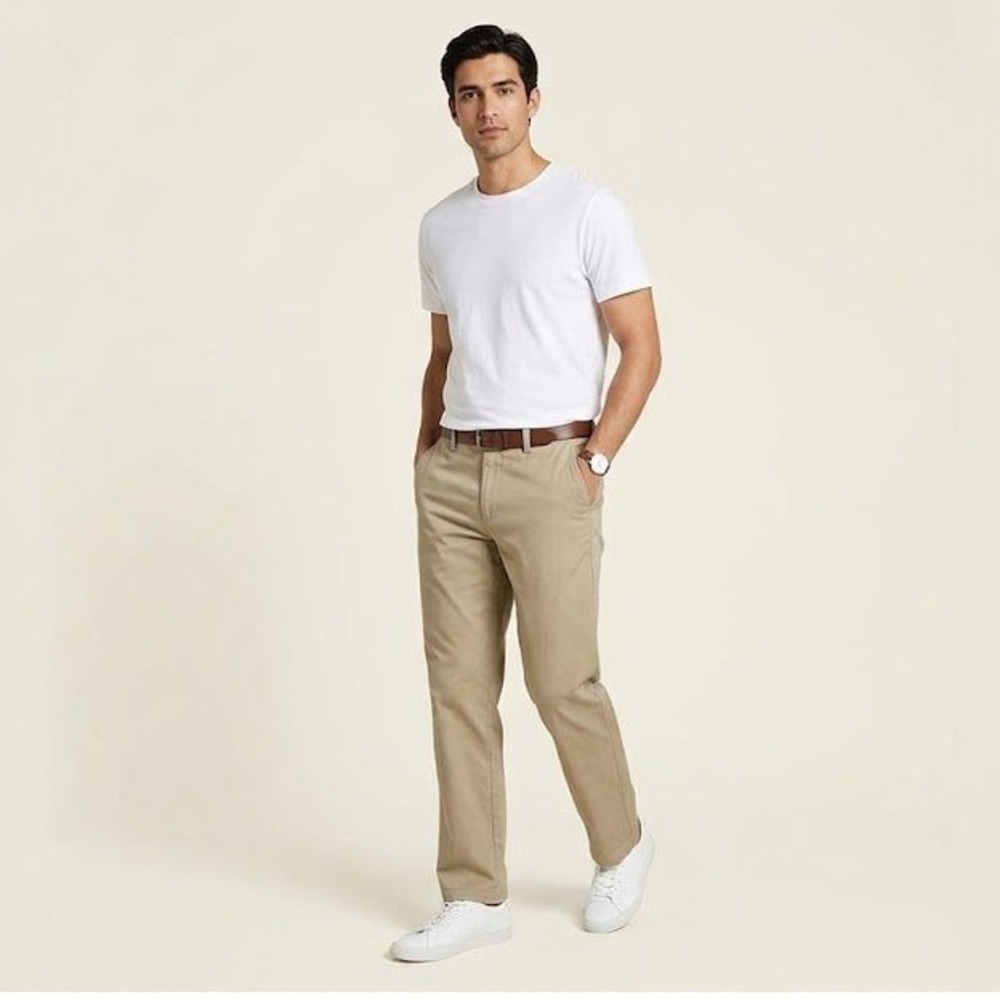 Eddie Bauer NEW Men's 34x32 Chino Pants Khaki Relaxed Fit‎ Straight Leg Normcore